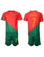 Portugalsko Cristiano Ronaldo #7 Domácí dres pro děti MS 2022 Krátký Rukáv (+ trenýrky)